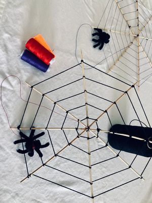Stringing Spider Web